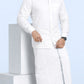 White Shirt + Silver Border Double Dhoti F/S (Dhoti Size 4mtr)