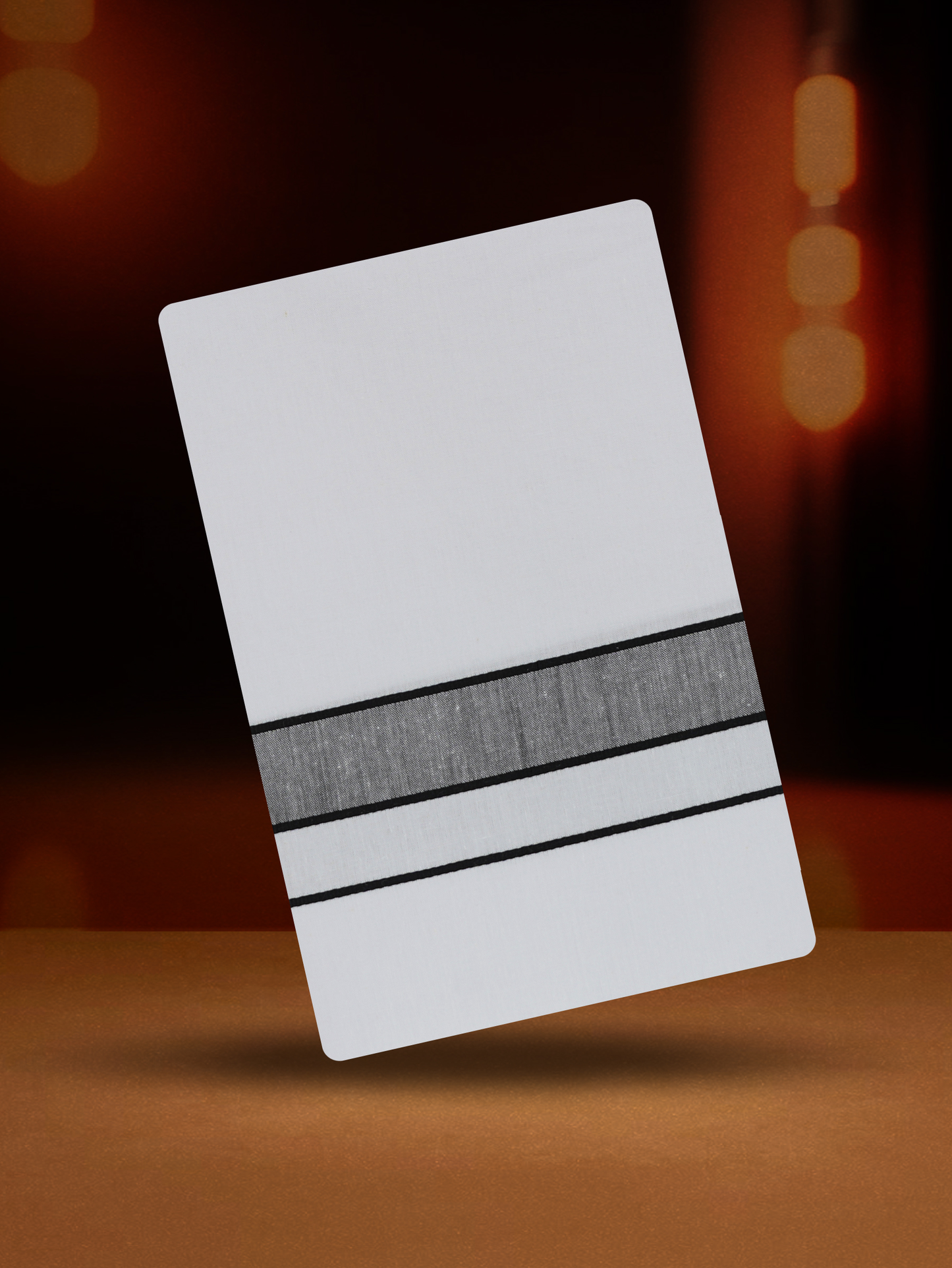 FANCY BORDER WHITE SINGLE FS-11 DHOTHIE 2.00 MTR