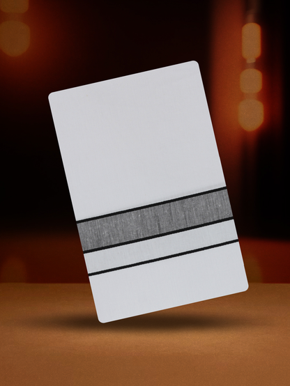 FANCY BORDER WHITE SINGLE FS-11 DHOTHIE 2.00 MTR