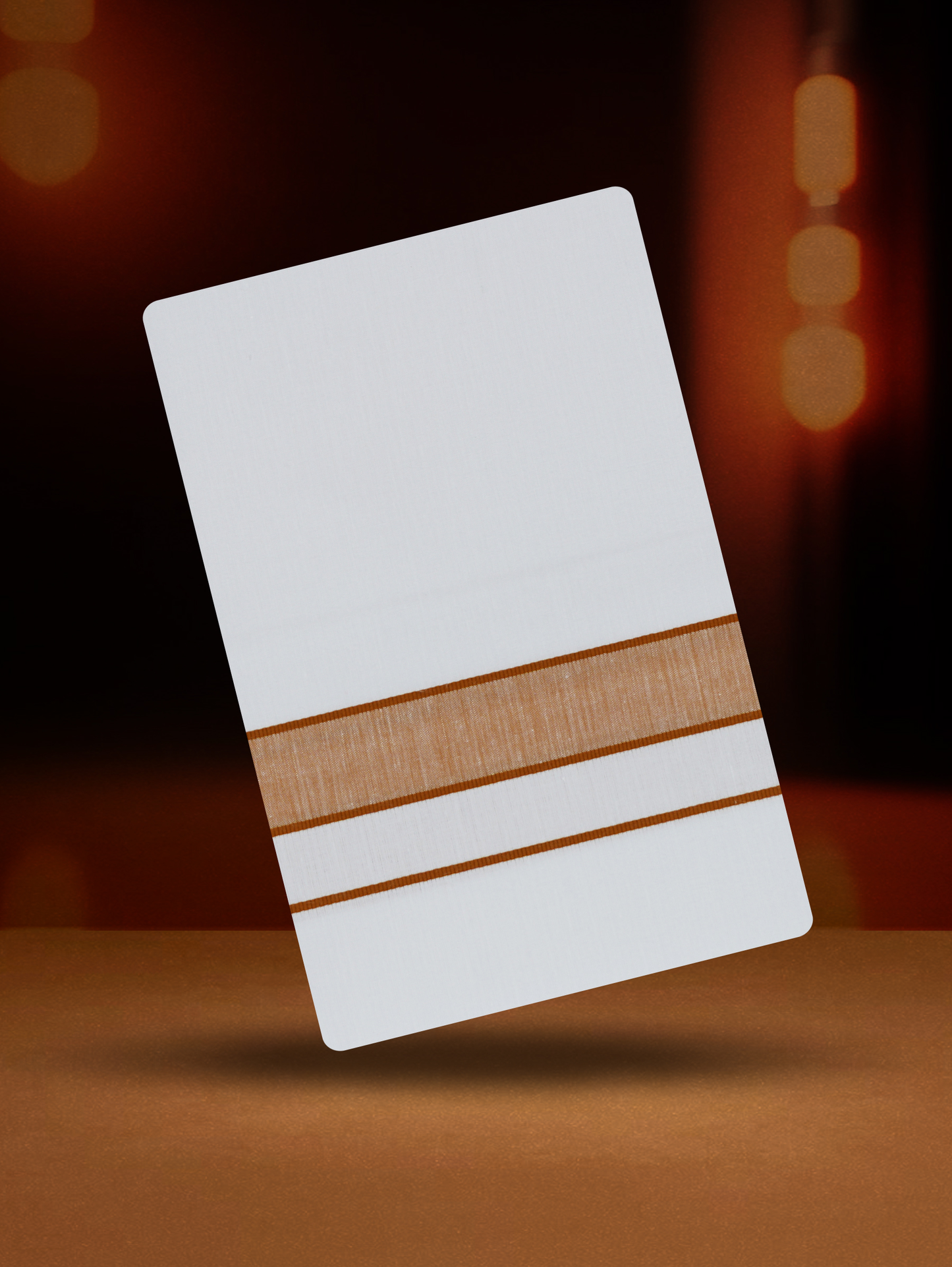 FANCY BORDER WHITE SINGLE FS-11 DHOTHIE 2.00 MTR