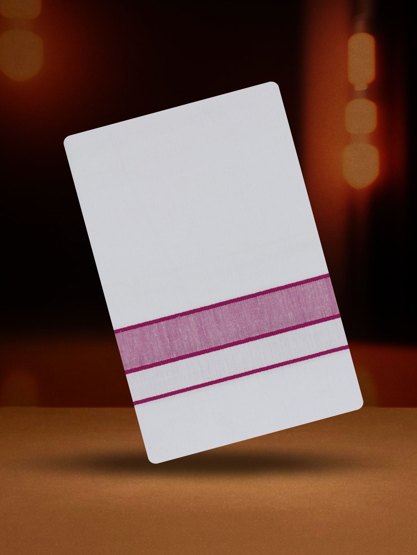 FANCY BORDER WHITE SINGLE FS-11 DHOTHIE 2.00 MTR