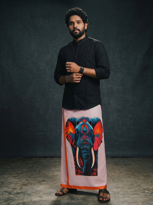 Home Wear Dhoti 2.00m | Premiun Elephant Print
