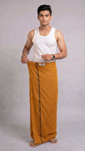 Easy Fit Cotton Dhoti - Light Kavi