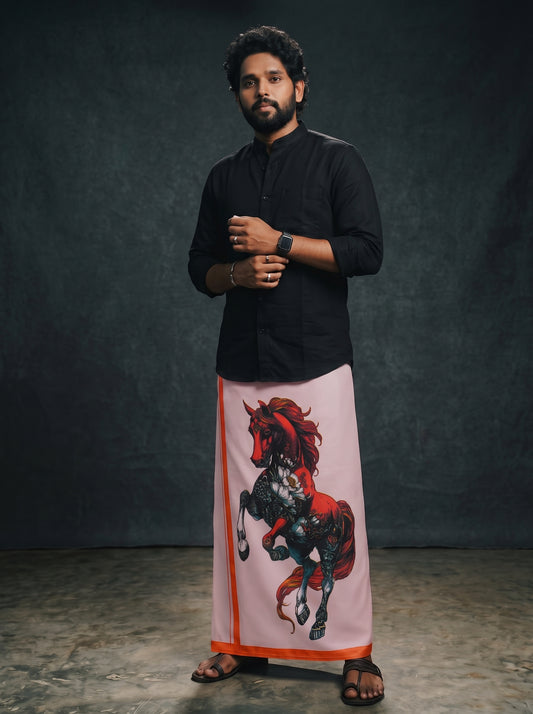 Home Wear Dhoti 2.00m | Premiun Horse Print