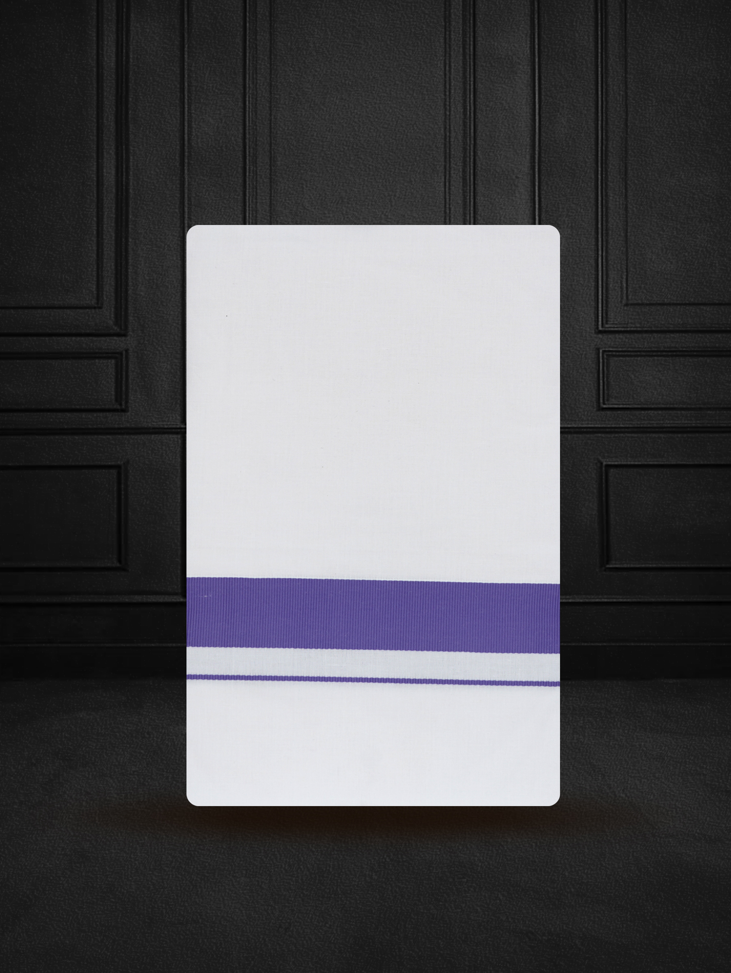 FANCY BORDER WHITE SINGLE FS-34 DHOTHIE 2.00 MTR