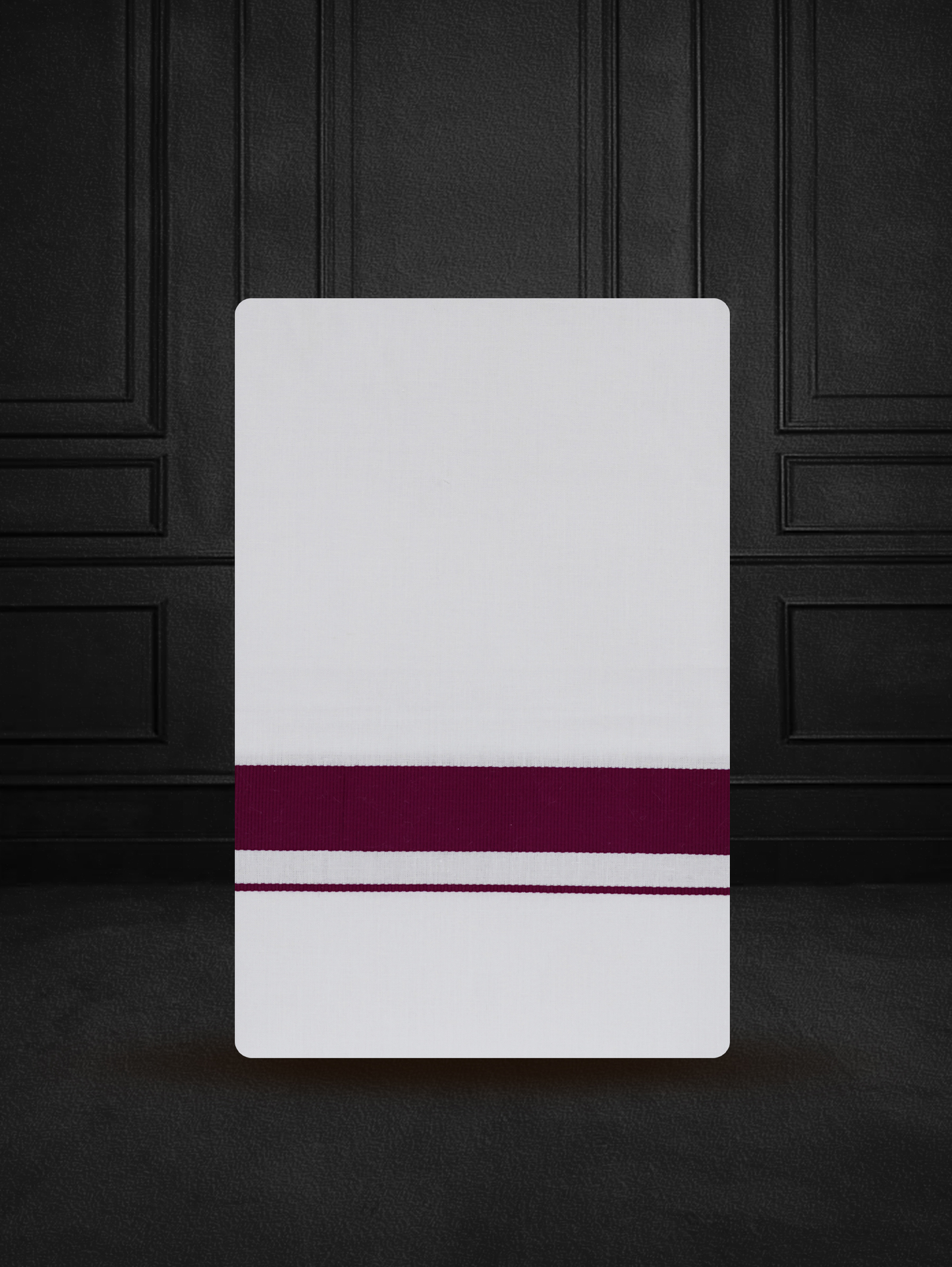 FANCY BORDER WHITE SINGLE FS-34 DHOTHIE 2.00 MTR