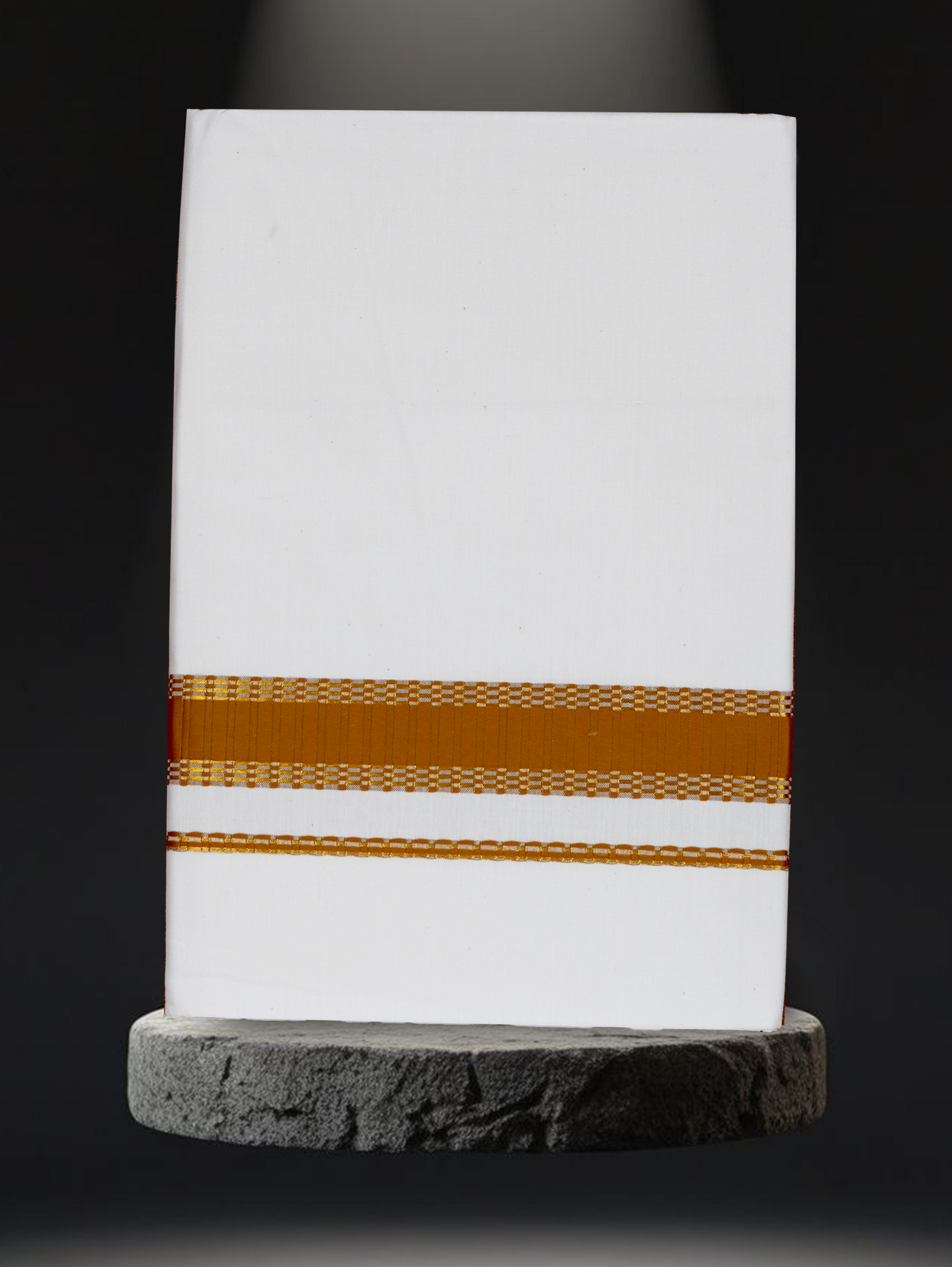 FANCY BORDER WHITE SINGLE FS-97 DHOTHIE 2.00 MTR