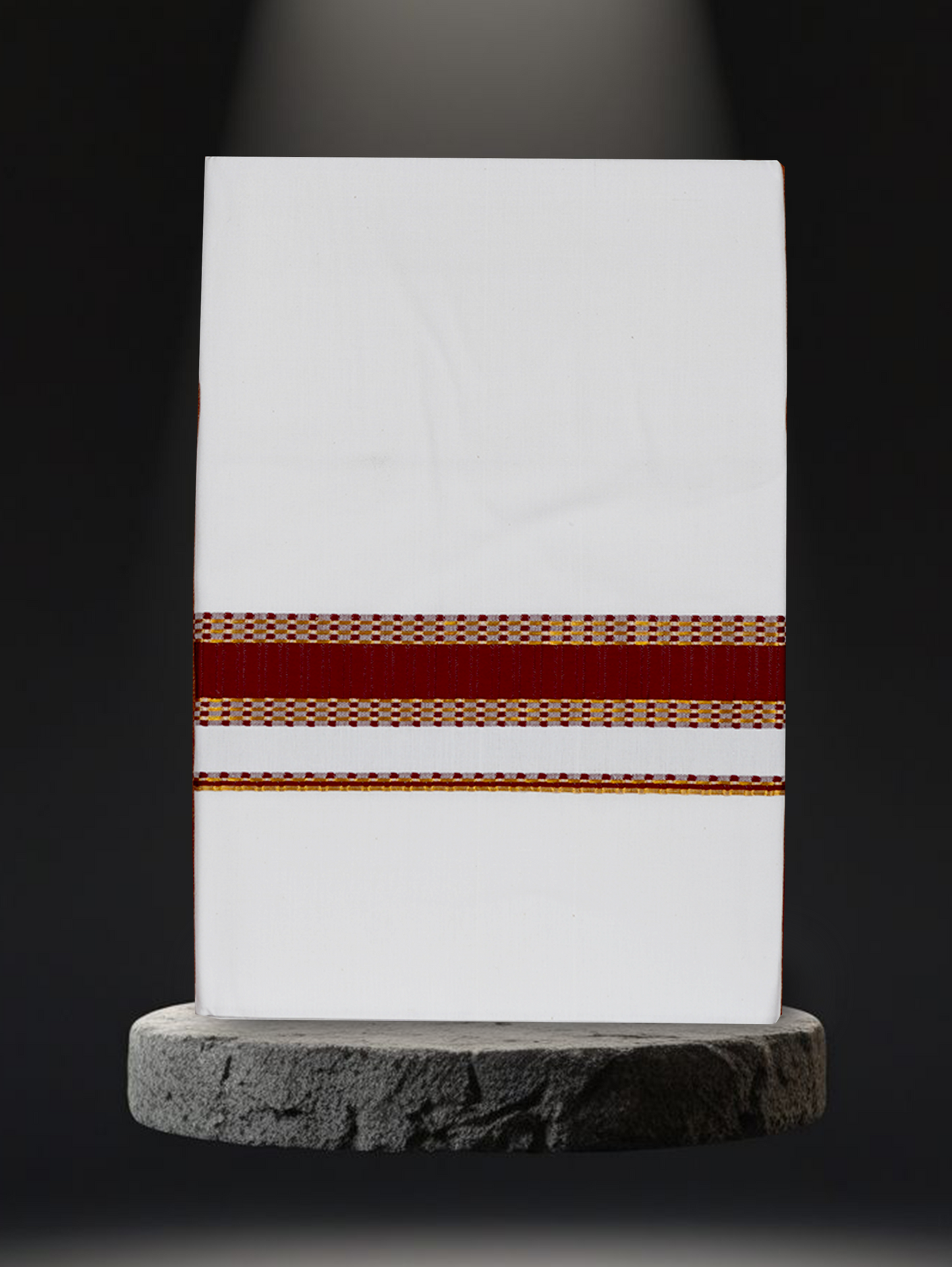 FANCY BORDER WHITE SINGLE FS-97 DHOTHIE 2.00 MTR