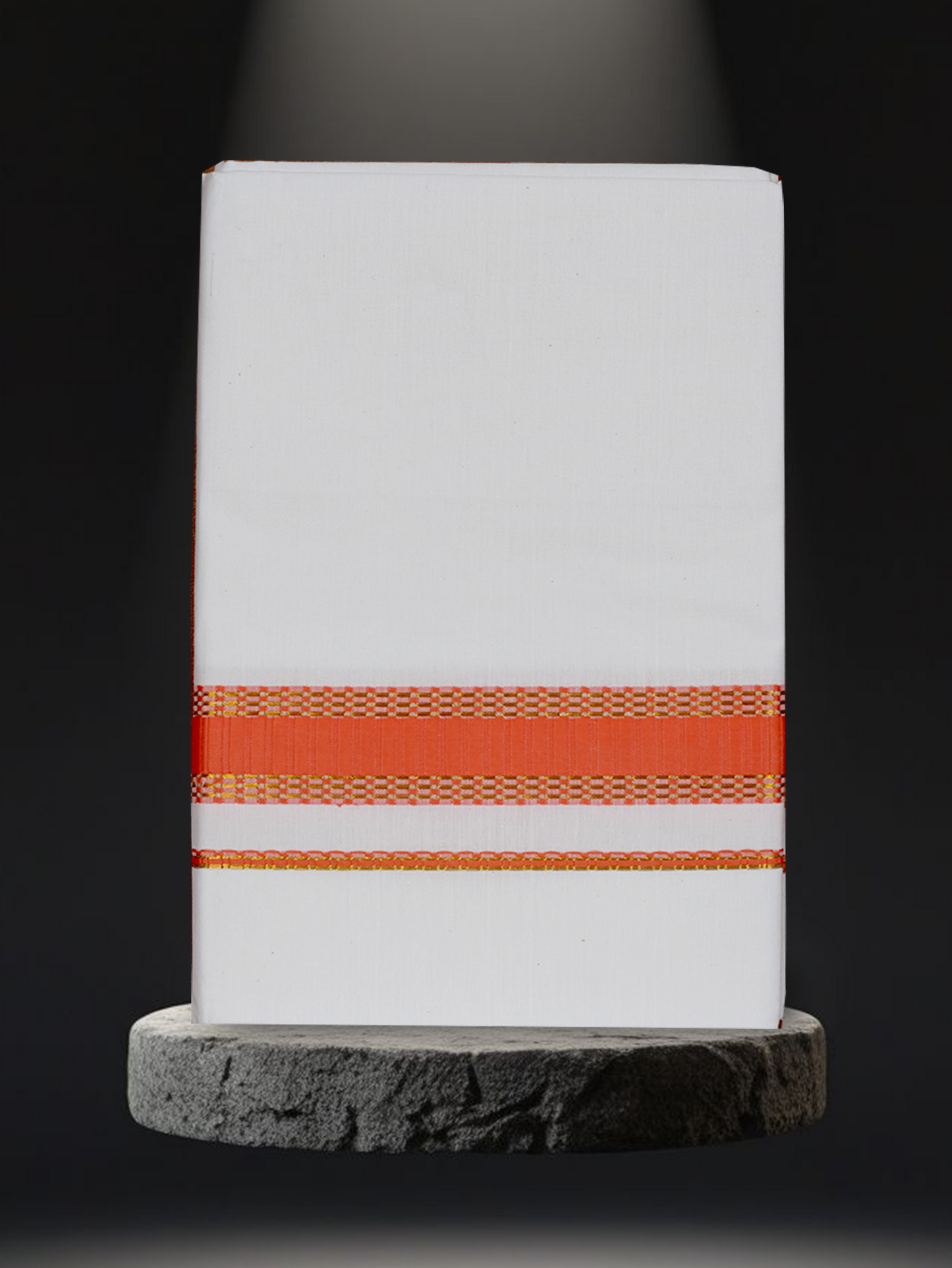 FANCY BORDER WHITE SINGLE FS-97 DHOTHIE 2.00 MTR