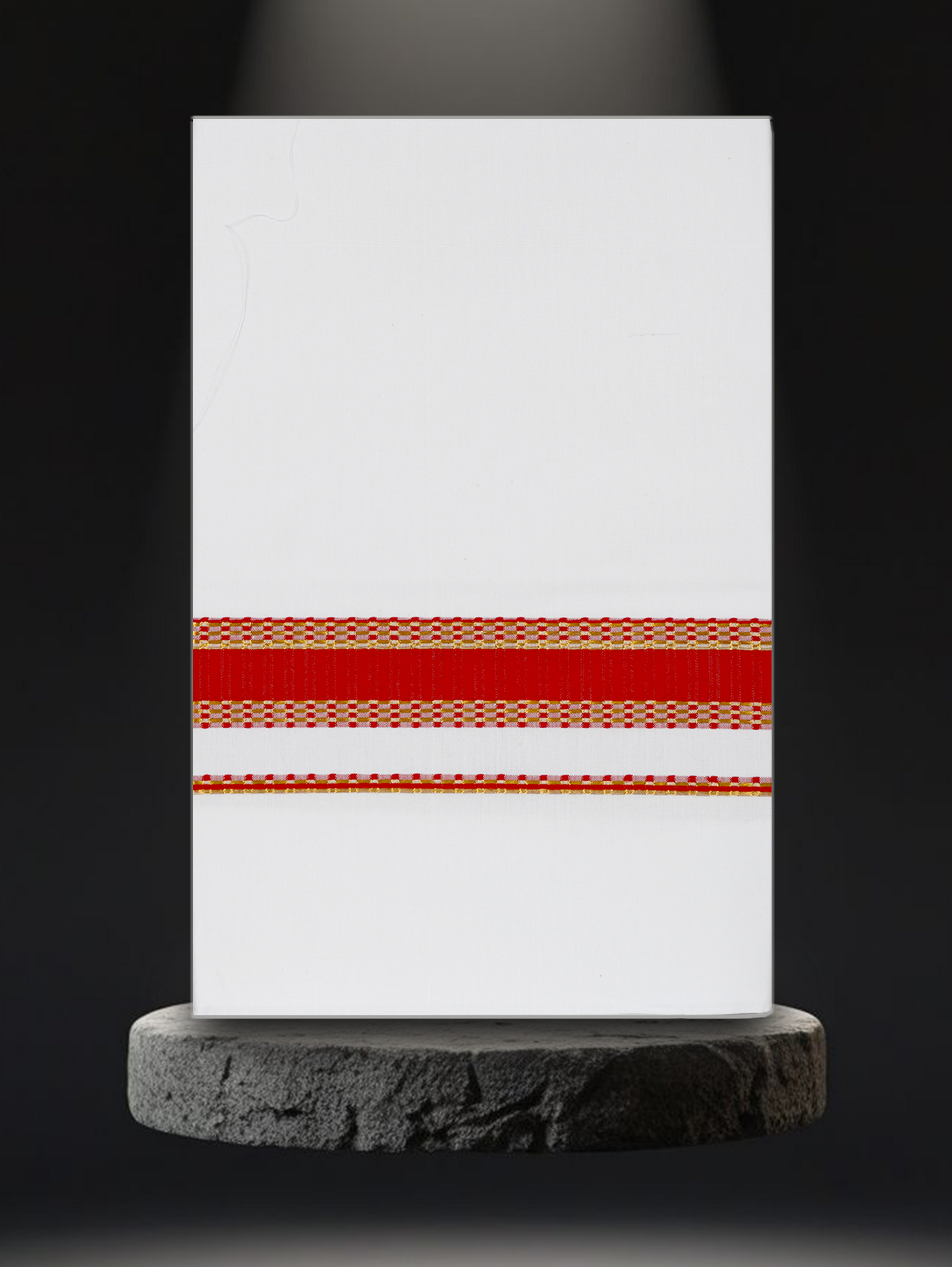 FANCY BORDER WHITE SINGLE FS-97 DHOTHIE 2.00 MTR