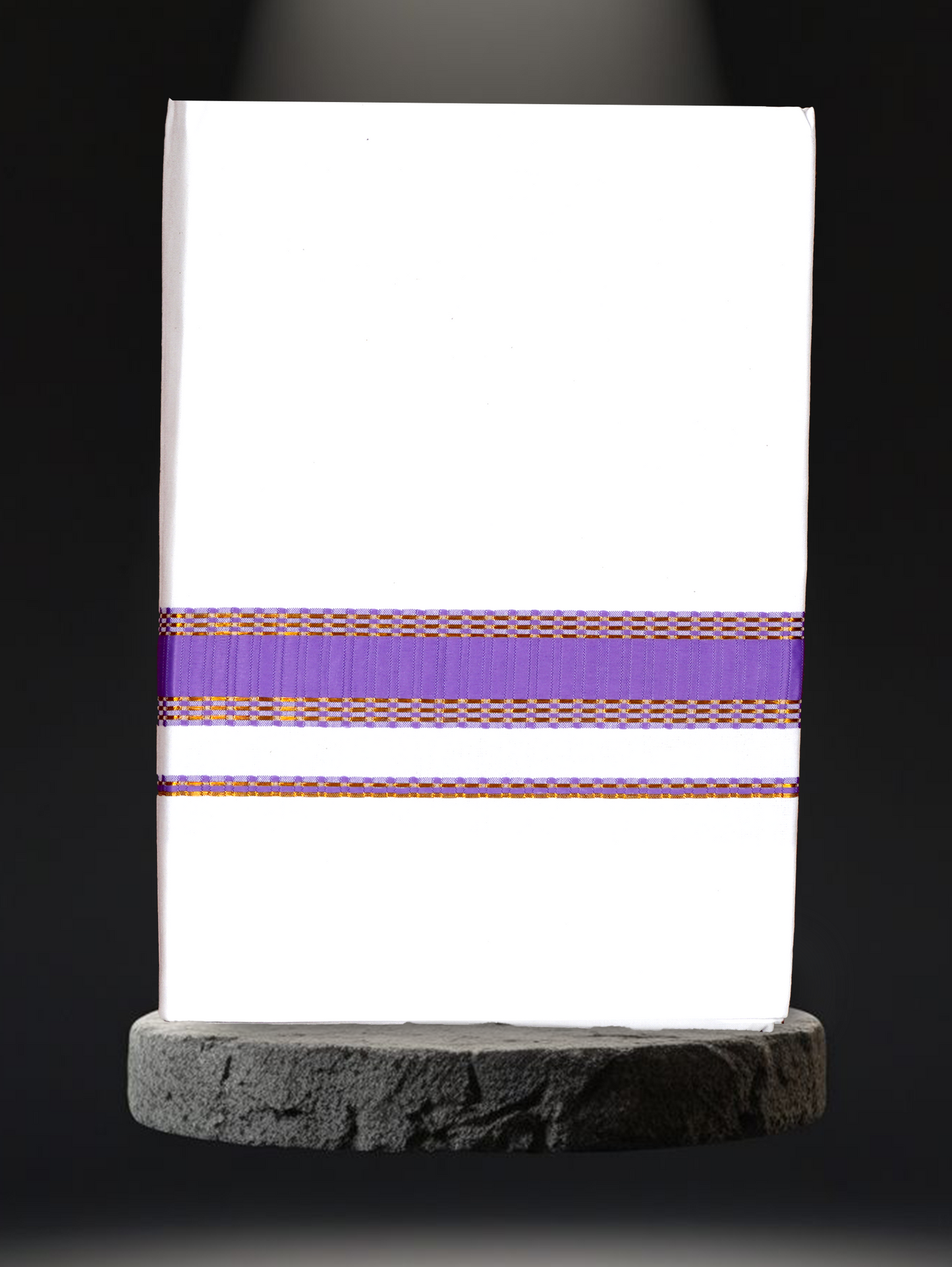 FANCY BORDER WHITE SINGLE FS-97 DHOTHIE 2.00 MTR