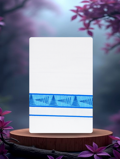 FANCY BORDER WHITE SINGLE FS-02 DHOTHIE 2.00 MTR