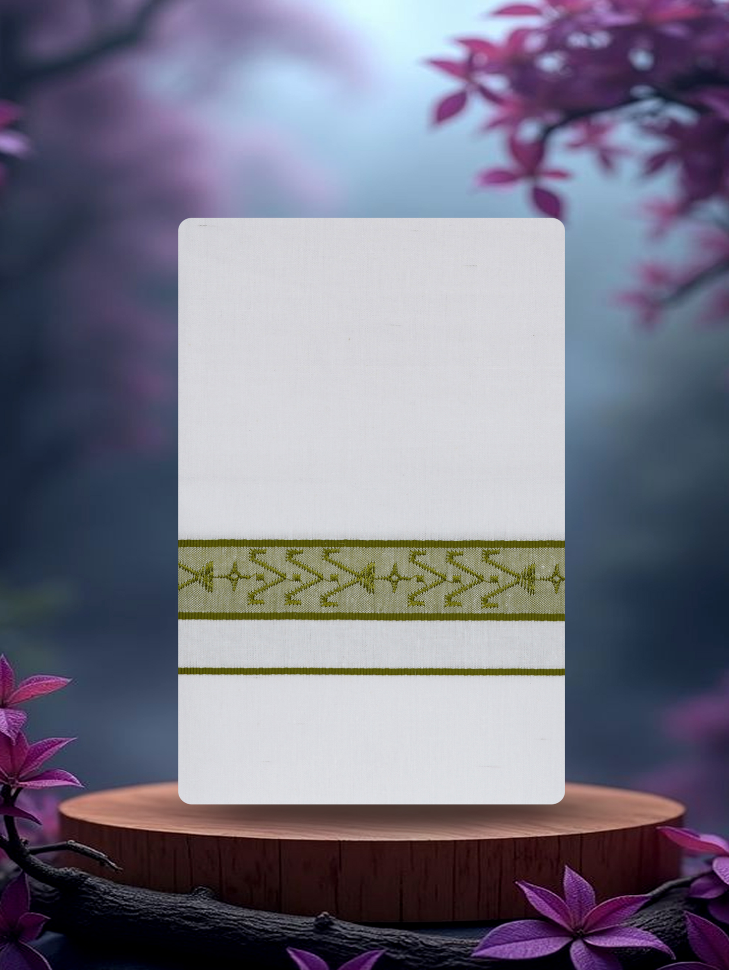 FANCY BORDER WHITE SINGLE FS-02 DHOTHIE 2.00 MTR