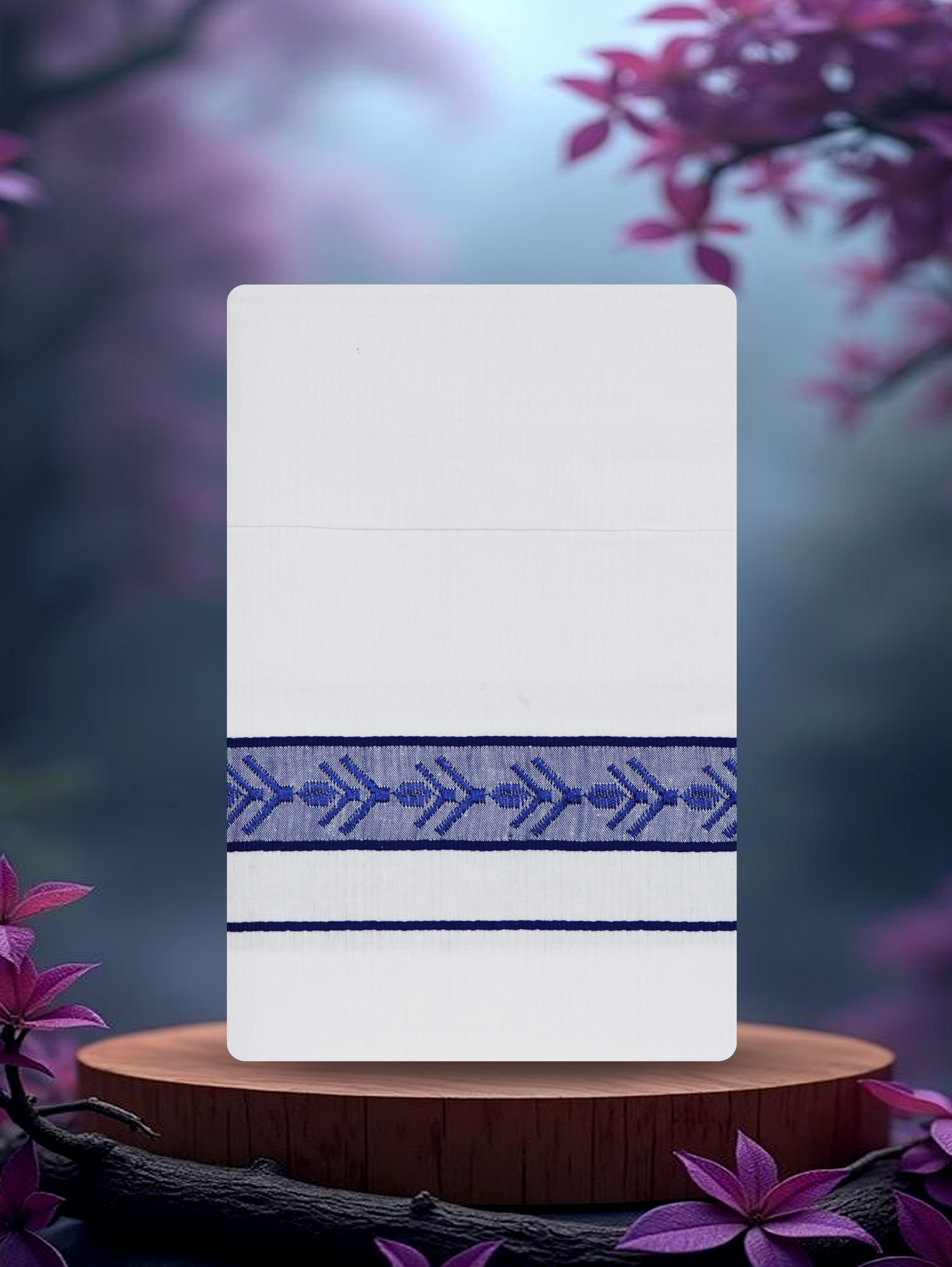 FANCY BORDER WHITE SINGLE FS-02 DHOTHIE 2.00 MTR