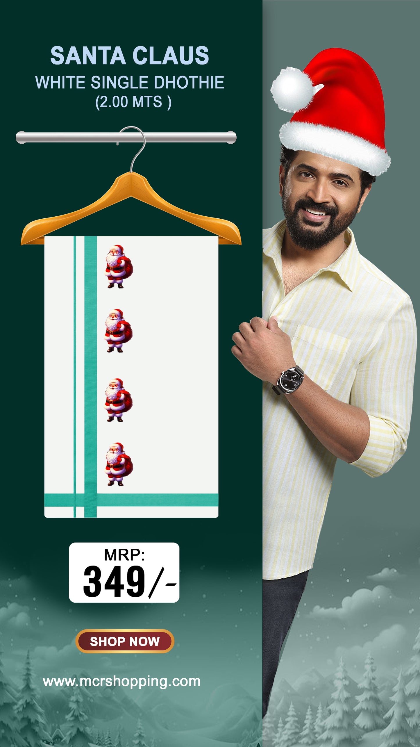 SANTA CLAUS/X-MAS TREE W/S DHOTHIE 2.00 MTR