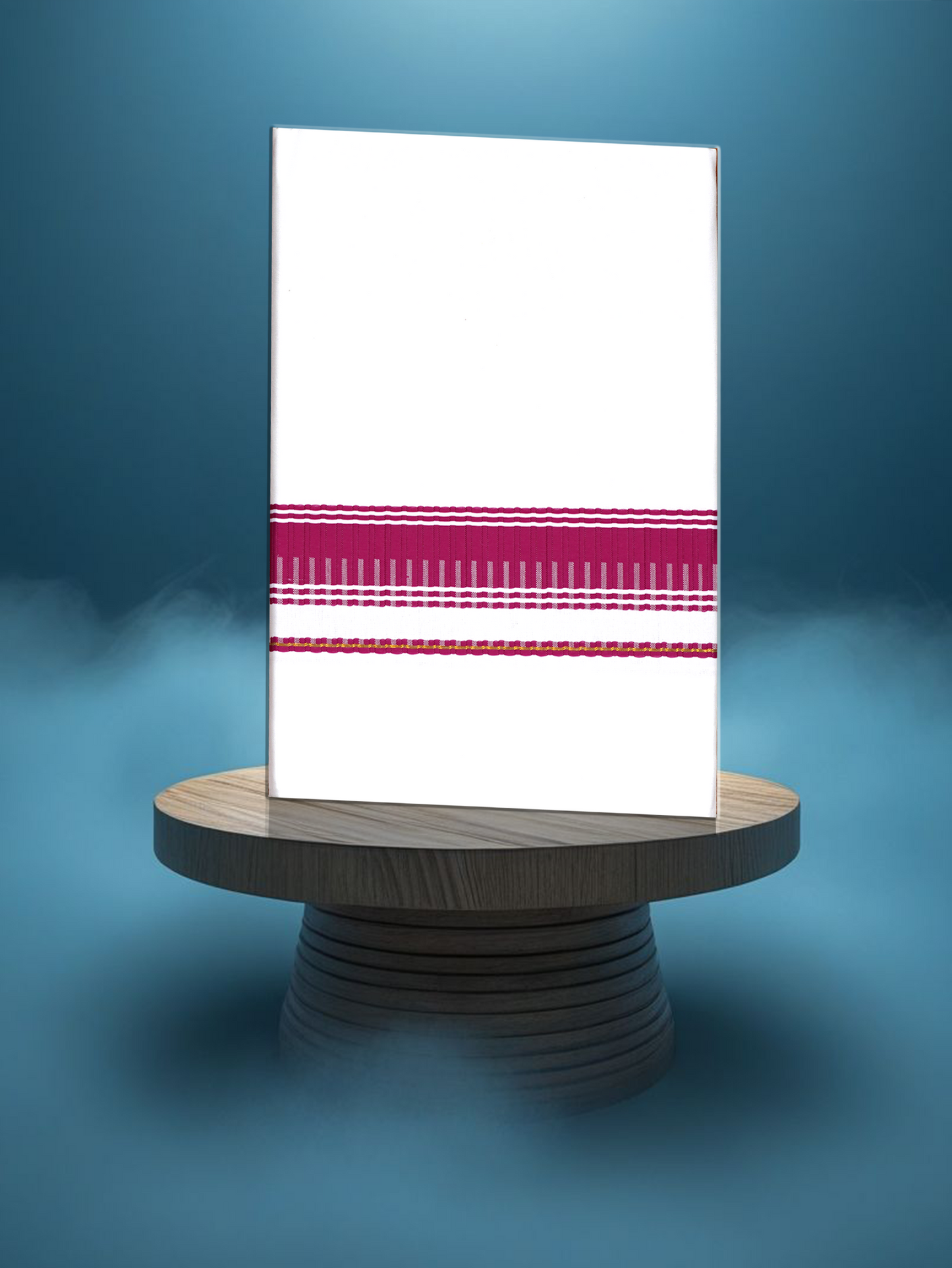 FANCY BORDER WHITE SINGLE FS-114 DHOTHIE 2.00 MTR