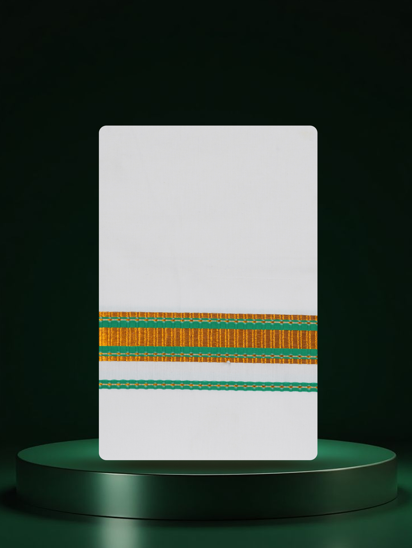 FANCY BORDER WHITE SINGLE FS-92 DHOTHIE 2.00 MTR