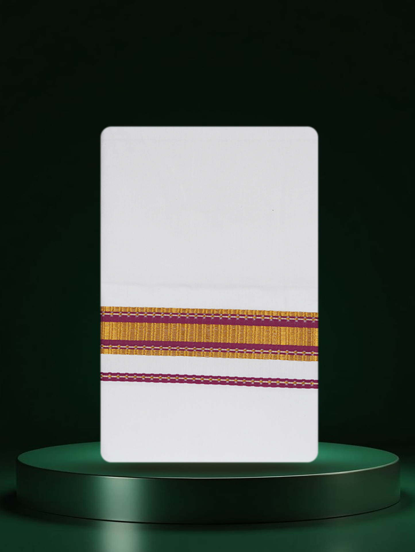 FANCY BORDER WHITE SINGLE FS-92 DHOTHIE 2.00 MTR