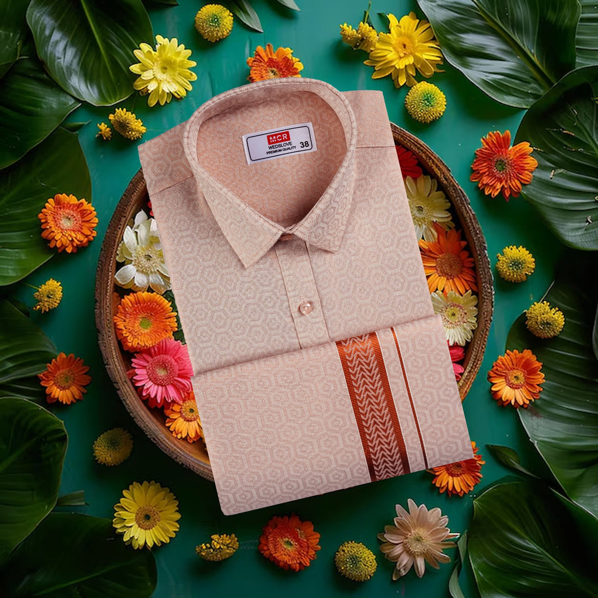 Best Men Dhoti Shirt Combo Set Online - MCR