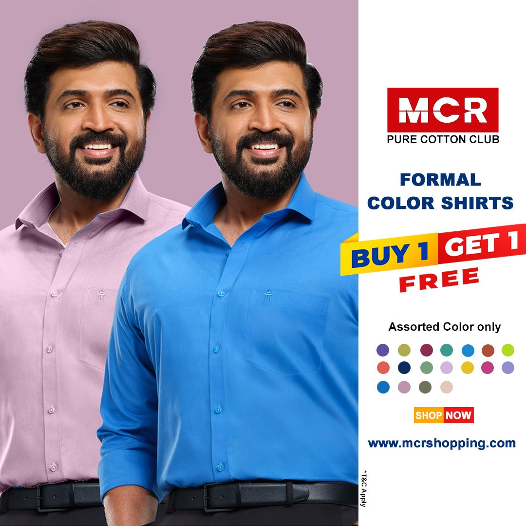 Twin Colour Shirt (Buy 1 get 1 free) Multicolour (Assorted colours only)