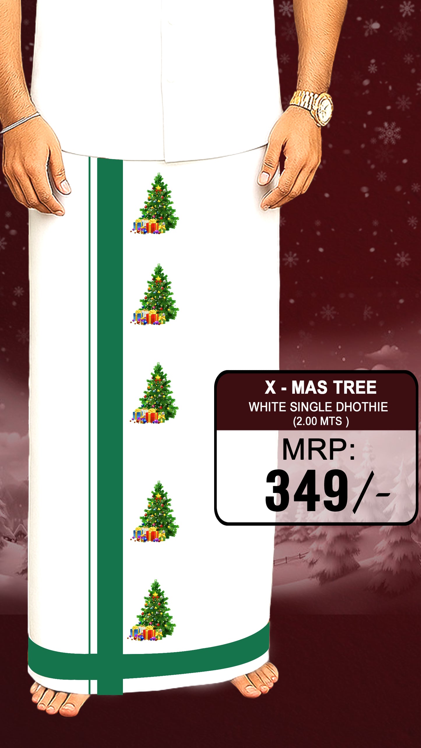 SANTA CLAUS/X-MAS TREE W/S DHOTHIE 2.00 MTR