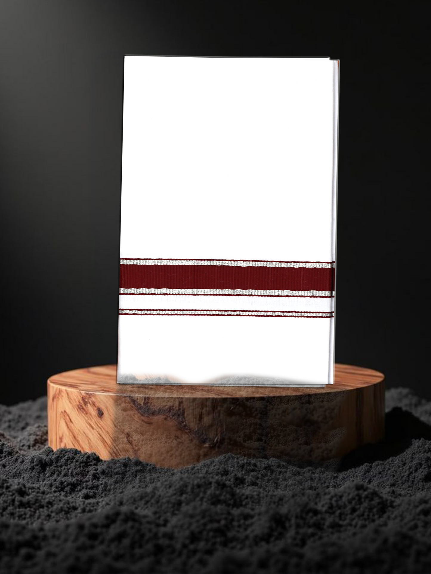 FANCY BORDER WHITE SINGLE FS-122 DHOTHIE 2.00 MTR