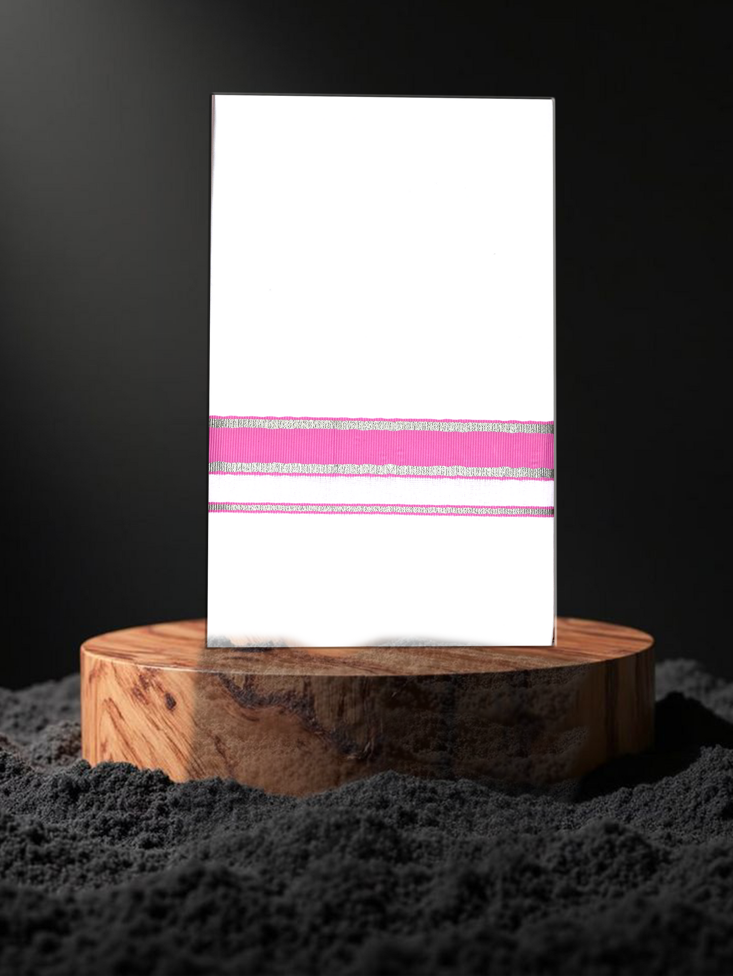 FANCY BORDER WHITE SINGLE FS-122 DHOTHIE 2.00 MTR