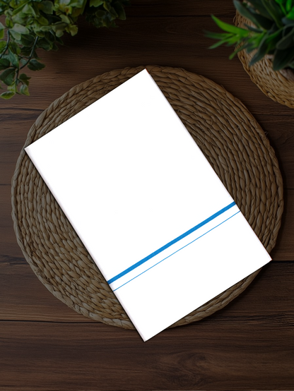 SMALL BORDER WHITE SINGLE SS-10 DHOTI 2.00 MTR