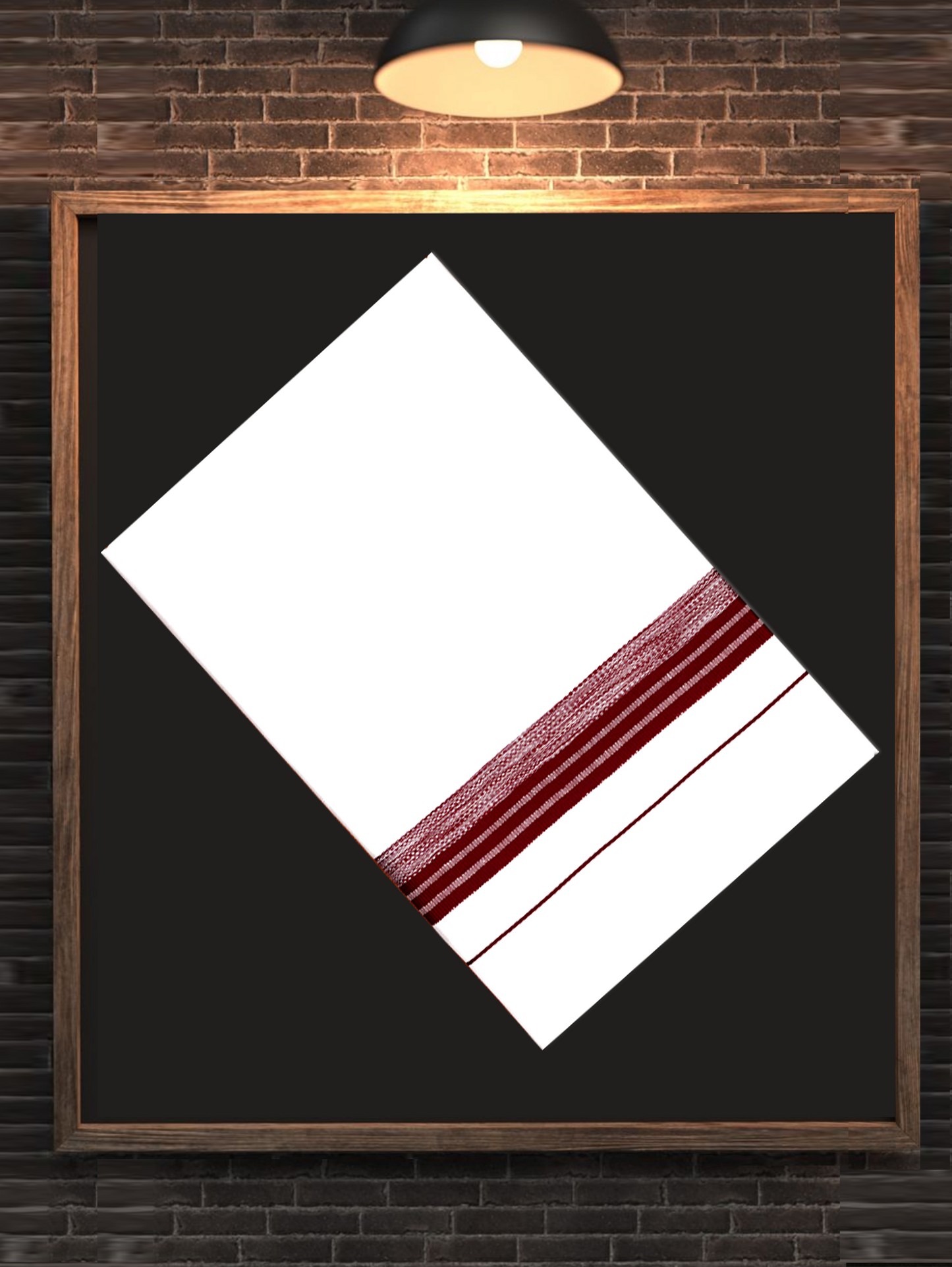 FANCY BORDER JAQUAR WHITE SINGLE DHOTHIE 2.25 MTR