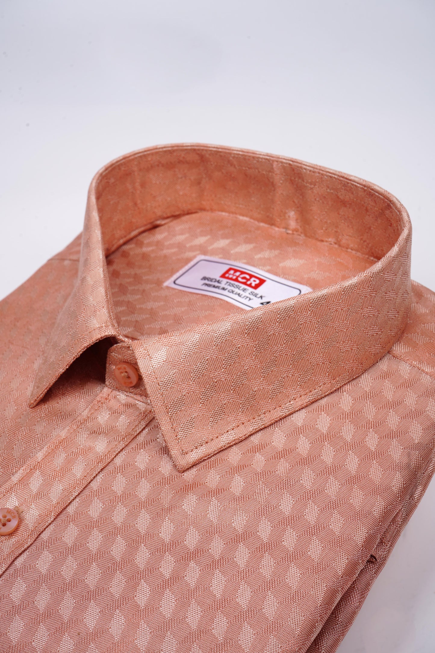 Copper Bridal Tissue Silk Single Set F/S-mens dress for wedding (Perfume & Dhoti Belt Free)