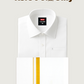 White Shirt + Gold Border Dhoti Single Set H/S - (Dhoti Size 2mtr)