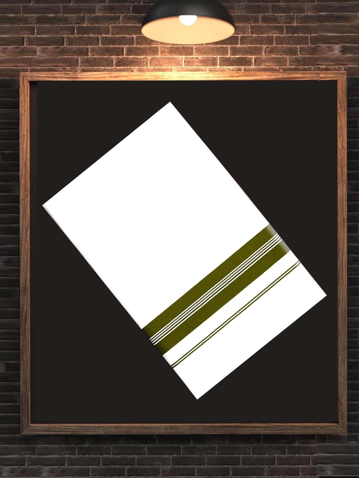 FANCY BORDER JAQUAR WHITE SINGLE DHOTHIE 2.25 MTR