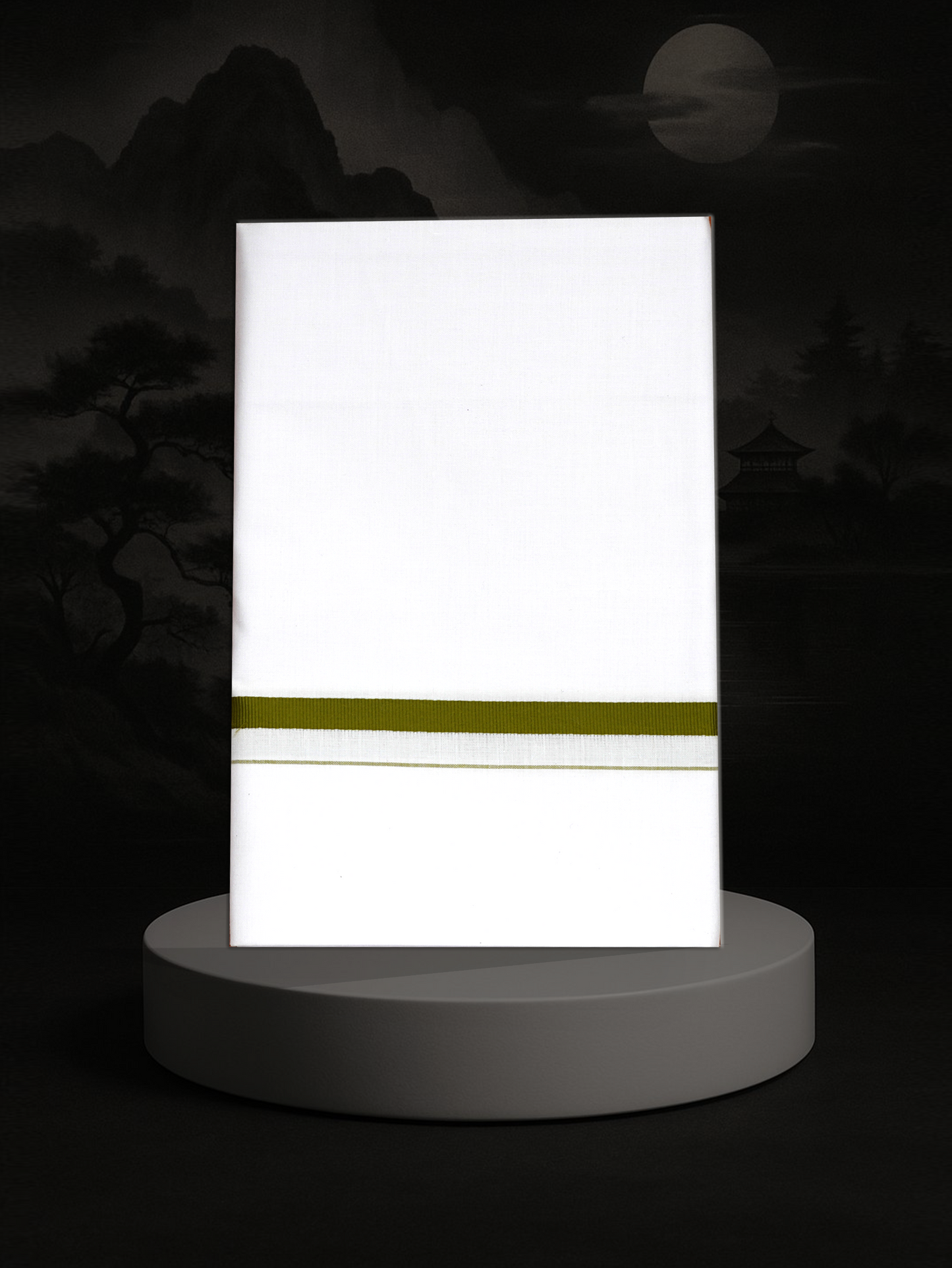 BIG BORDER WHITE SINGLE HS-14 DHOTHIE 2.00 MTR