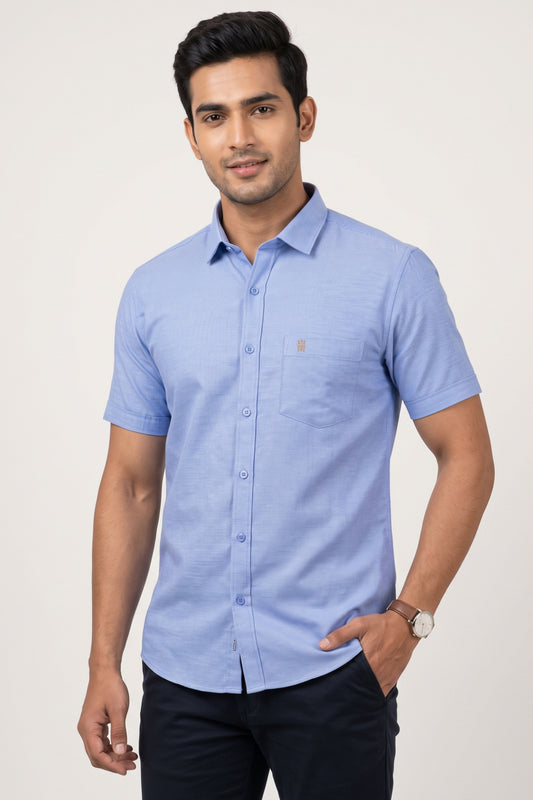 MCR Men Formal Colour Shirt - Sky Blue 82507 Hydrogen