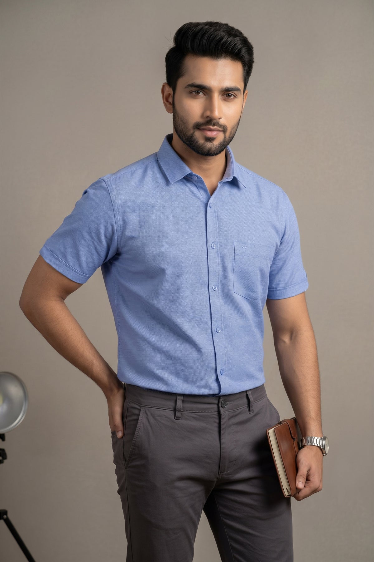 MCR Men Formal Colour Shirt - Sky Blue 82507 Hydrogen