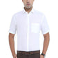 BERTY Half Sleeve Formal White Shirt for Men with a Pocket and a Stylish Look from MCR Textiles