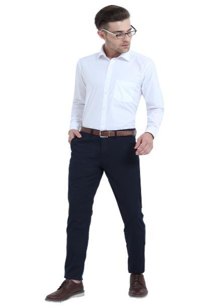 MCR ANTI WRINKLE Full Sleeve Formal White Shirt for Men with a slim fit and stylish design