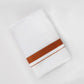 Copper Border White Double Dhoti for Men, perfect for traditional occasions, available to buy copper border dhoti online.