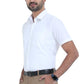 Energy Half Sleeve Formal White Shirt for Men with a classic fit, ideal for business and casual occasions