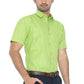 GOODLIN green shirt for men featuring half sleeves and a stylish fit, perfect for casual wear.