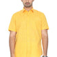 GOODLIN half sleeve shirt for men in vibrant yellow color, perfect for casual or festive occasions.