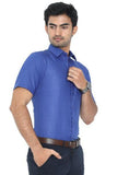 OCEANIC Half Sleeve Formal Color Men Shirt in blue, perfect choice in half sleeve formal shirts for men