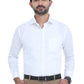 MCR Crown Lin white dress shirt for men with full sleeves and a classic fit, perfect for formal occasions