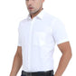 President Half Sleeve Men's Formal White Shirt with a Stylish Fit and Chest Pocket for Versatile Looks