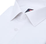 MCR STAIN FREE formal white shirt for men with a crisp collar and button detail