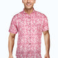 NEWSMAKER SLIMFIT HALF SLEEVE PINK WHITE MEN SHIRT
