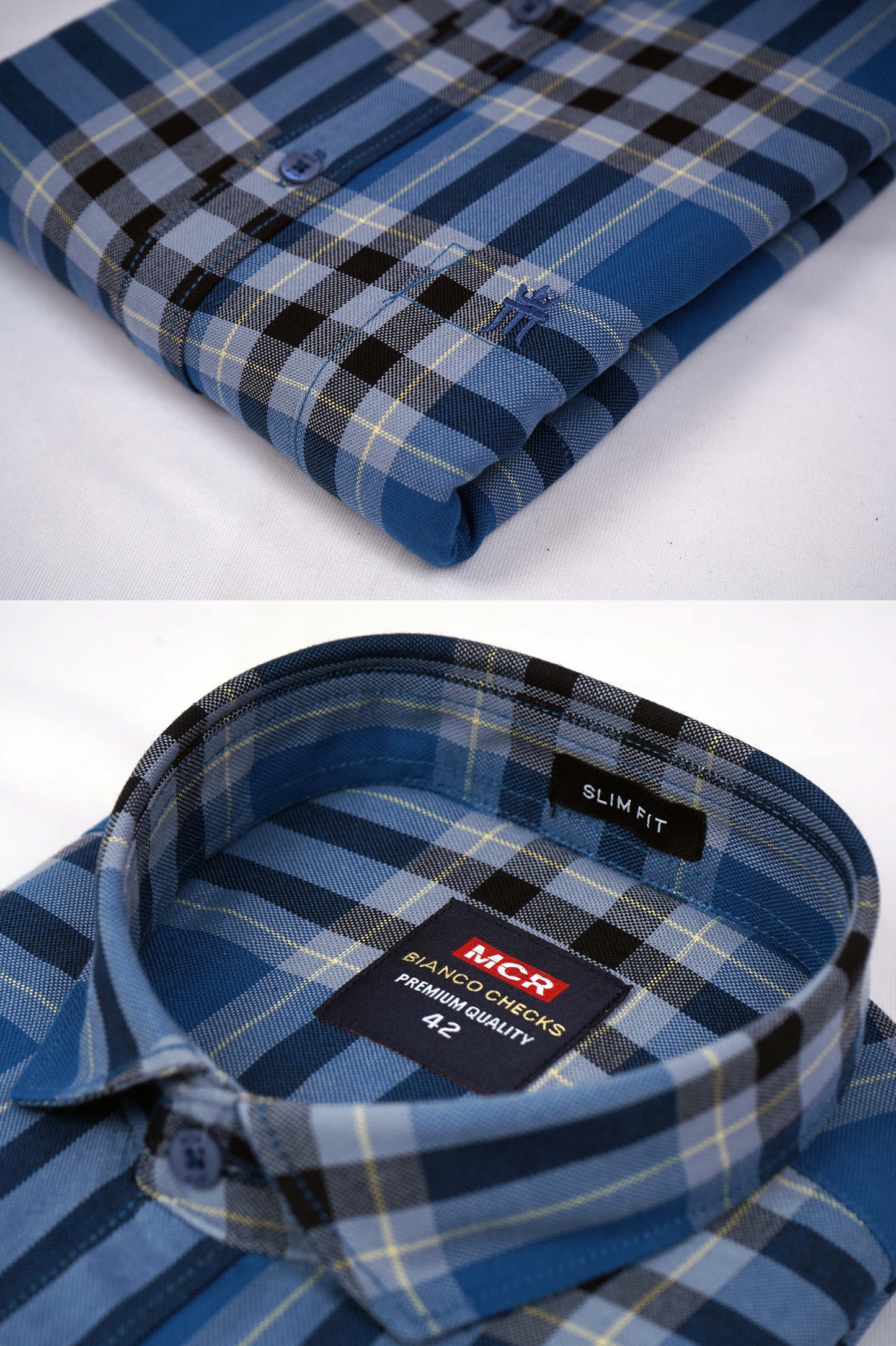 MCR BIANCO CHECKS 91012 Full Sleeve Formal Color Shirt For Men