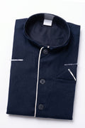 Kids Little Master Set (White Shirt + Dhoti + Coat) Navy