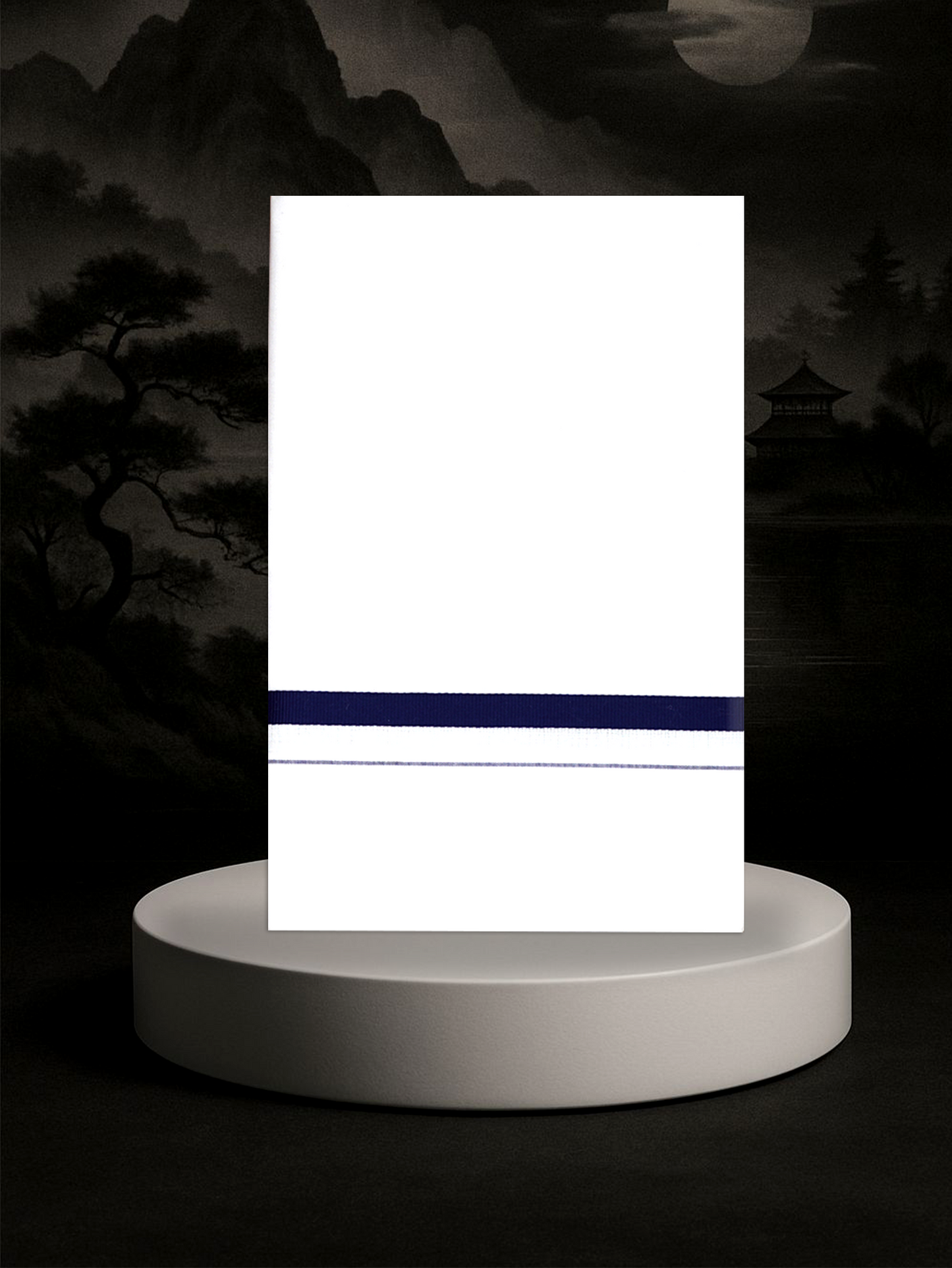 BIG BORDER WHITE SINGLE HS-14 DHOTHIE 2.00 MTR