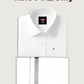 White Shirt + Silver Border Dhoti Single Set H/S (Dhoti Size 2mtr)